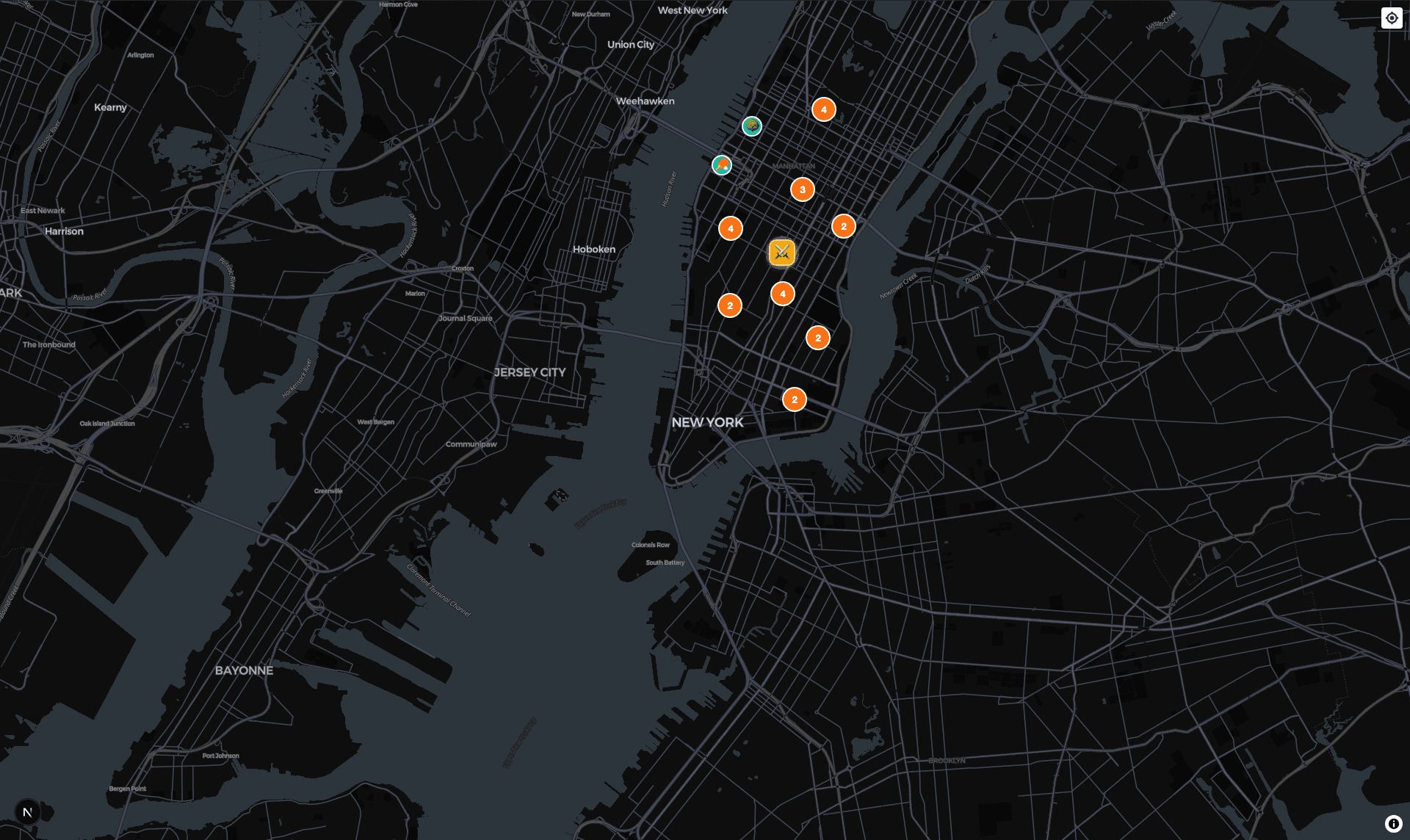 Map of ping pong tables, clubs, and meetups worldwide